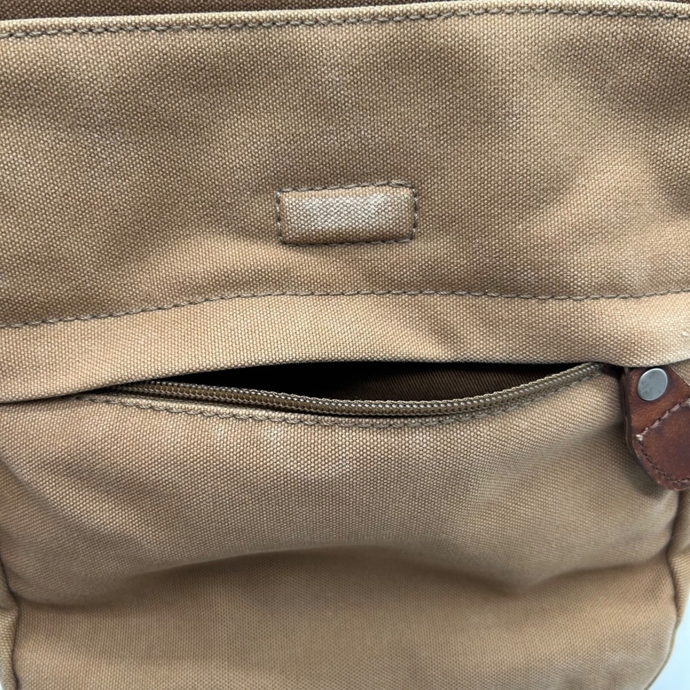 Fossil Original Premium Durable Canvas Crossbody Bag No. 54 Brown Leather Trim - Picture 6 of 13